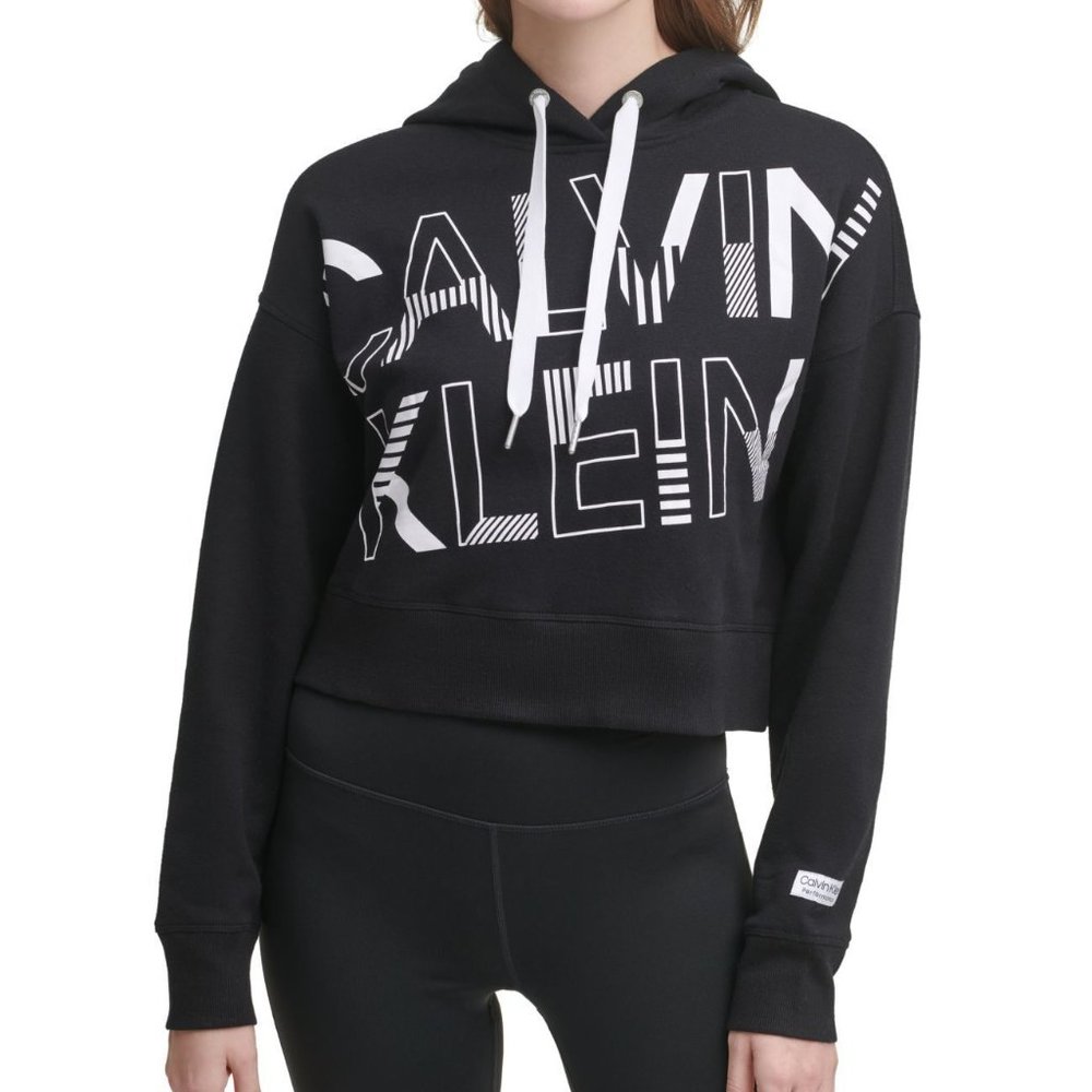 Calvin Klein XXL Black Cropped Hoodie